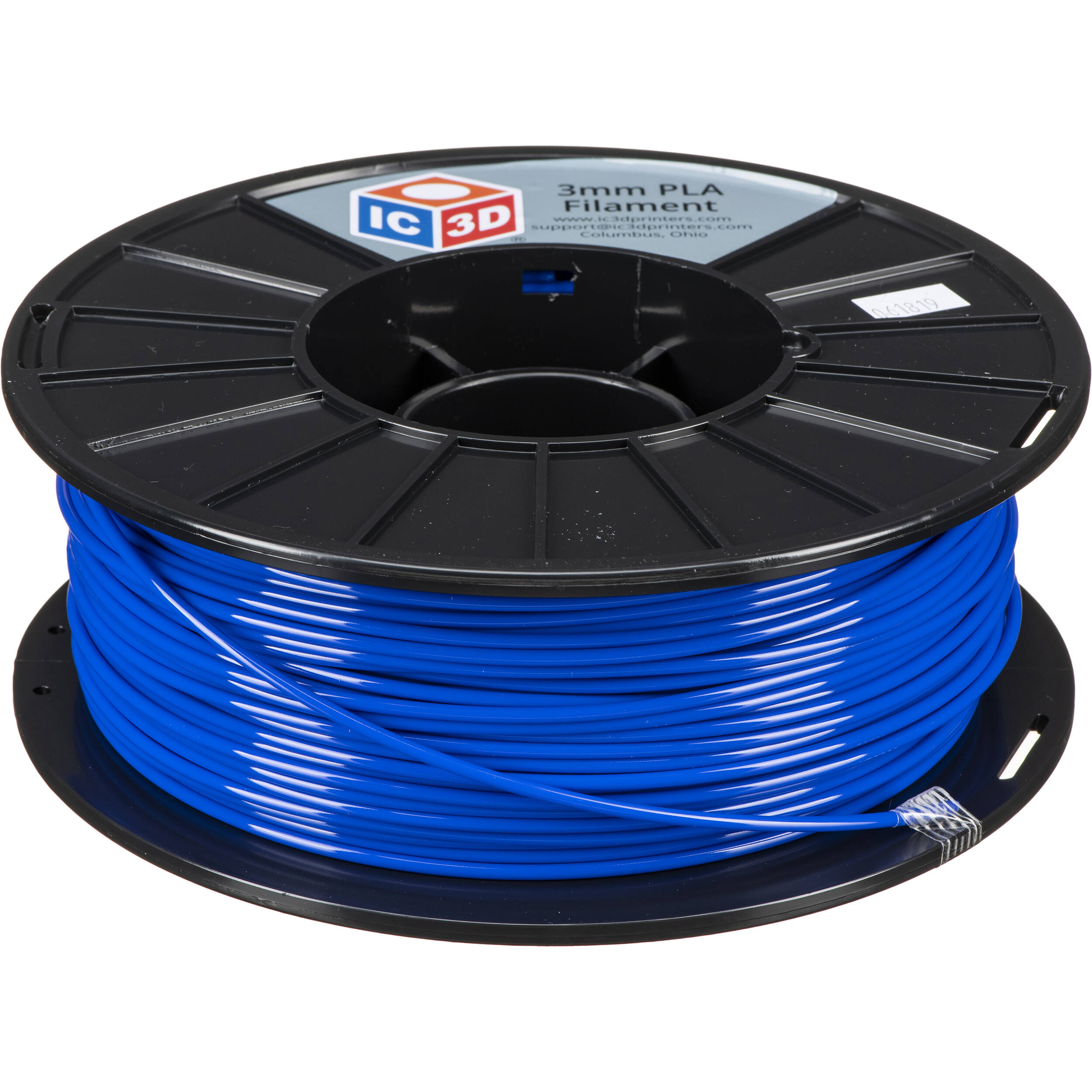 IC3D Industries 2.85mm PLA Filament (1kg, Blue)
