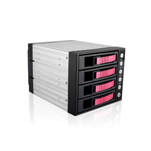 iStarUSA BPU-340SATA 3 x 5.25" to 4 x 3.5" Bay SAS/SATA 6.0 Gb/s Hot-Swap Cage (Red)