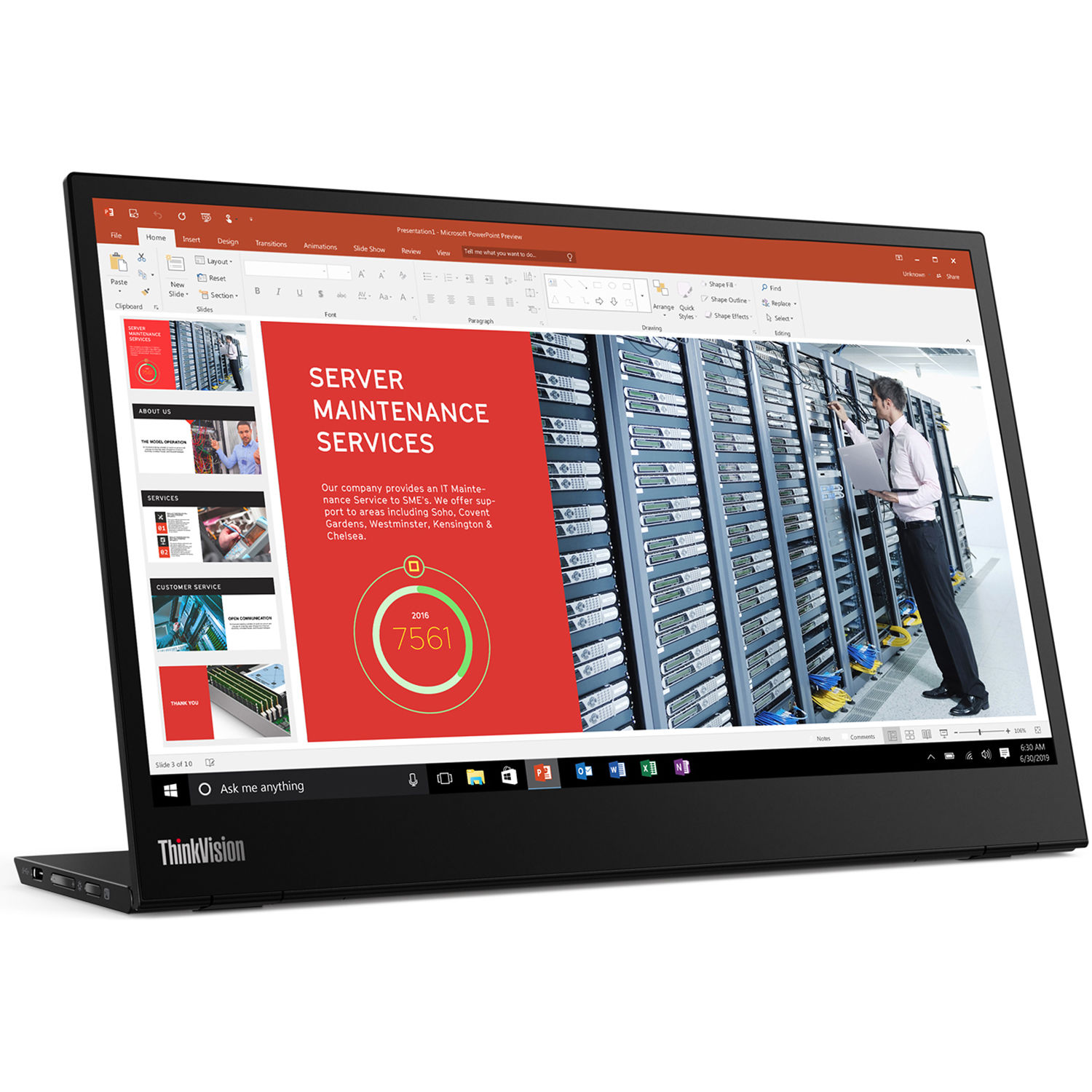 Lenovo ThinkVision M14 14" 16:9 Portable IPS/LCD Monitor