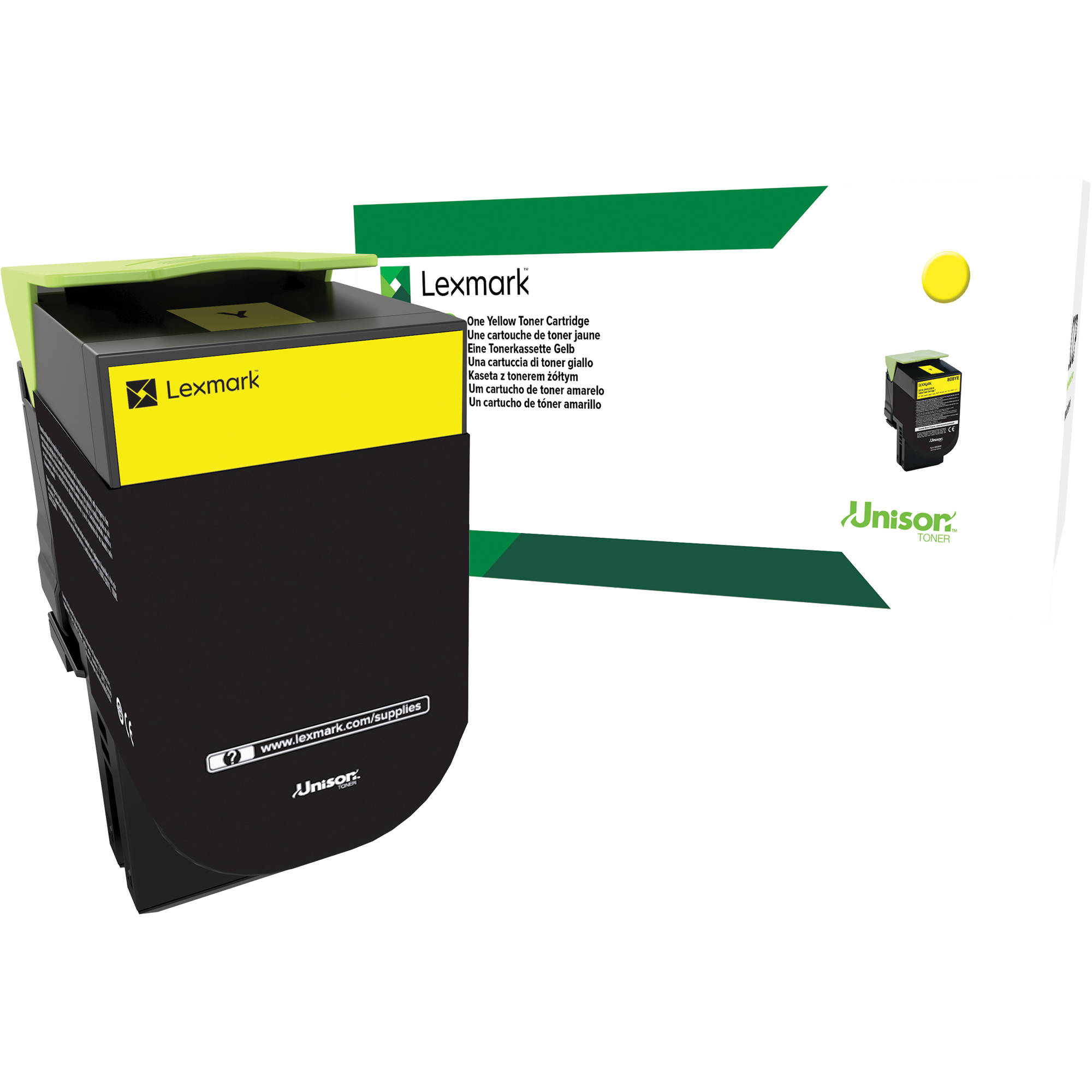 Lexmark 701HY Yellow High-Yield Return Program Toner Cartridge for Select CS310, CS410 & CS510 Color Laser Printers