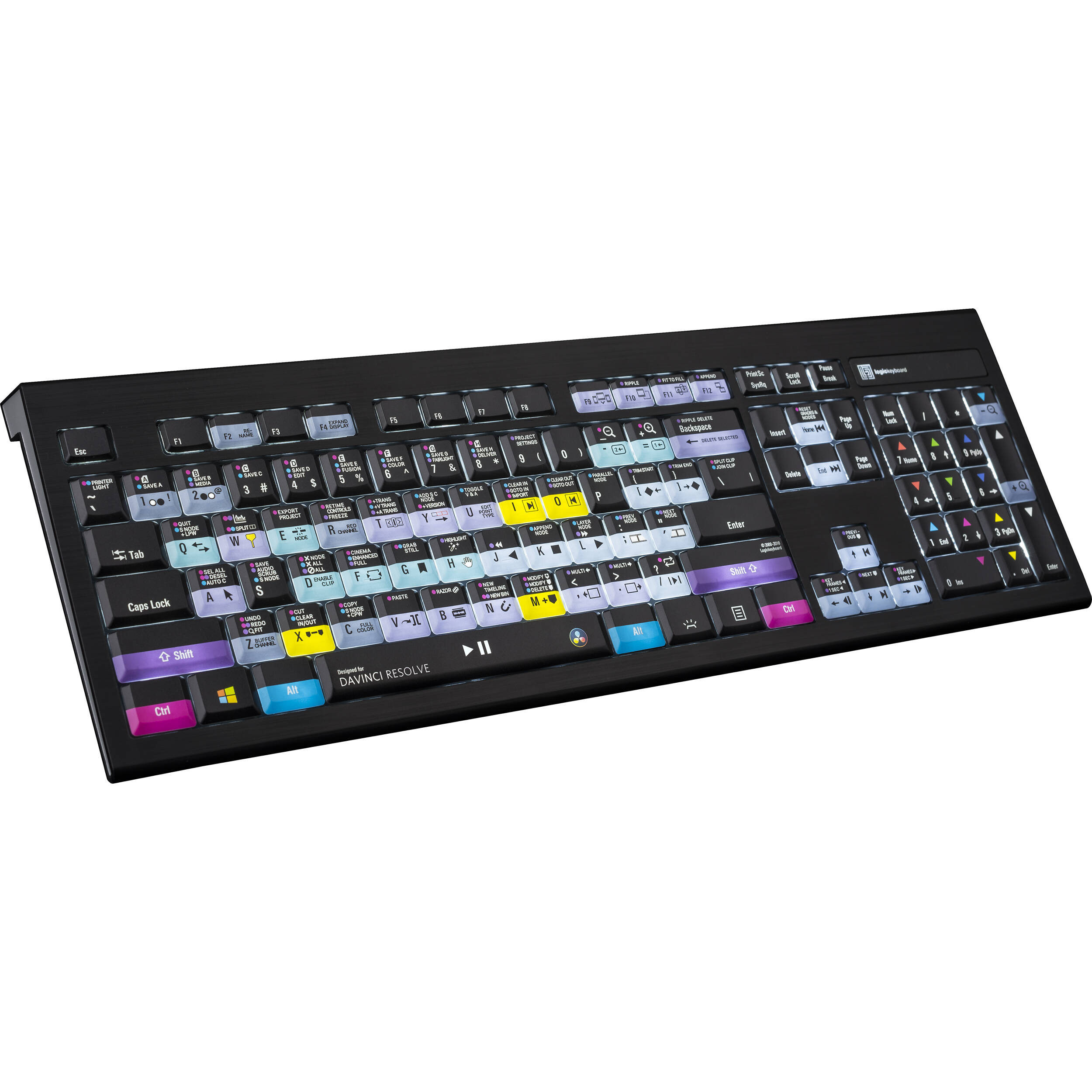 LogicKeyboard Blackmagic Design DaVinci Resolve 17 Astra Backlit Windows Keyboard