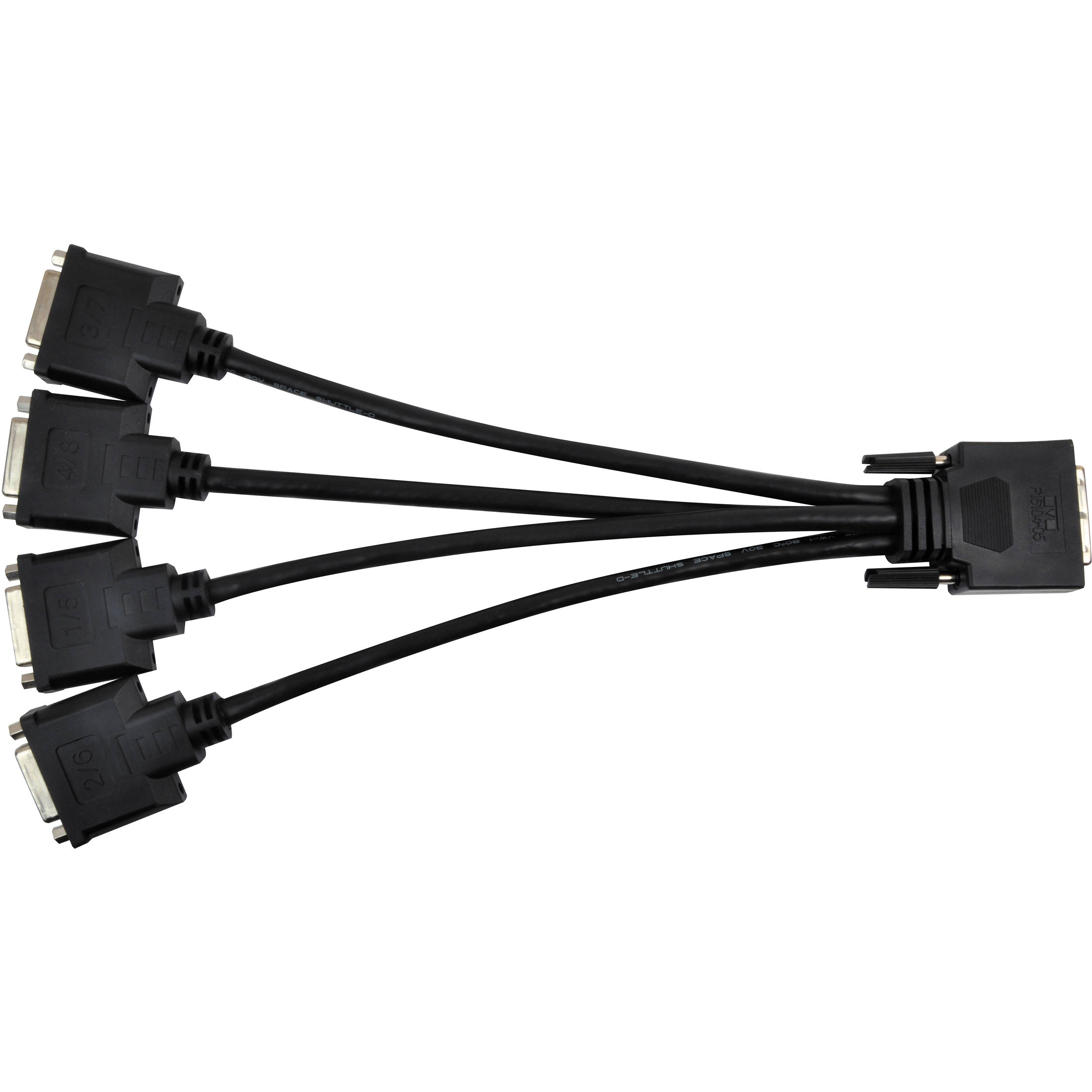 Matrox 1' (0.3m) KX20 Male to 4 x DVI-I Female Adapter Cable (Black)