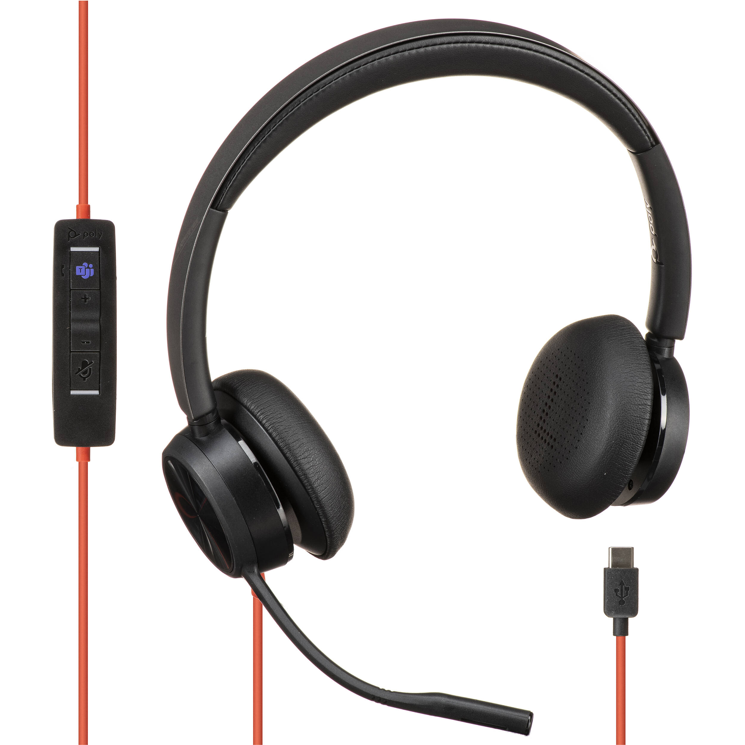 Plantronics Blackwire 8225 On-Ear Stereo Headset (USB Type-C, Microsoft Teams)