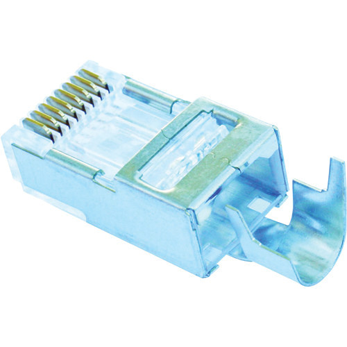 Platinum Tools Shielded EZ-RJ45 Connectors for CAT5e & CAT6 with External Ground (Clamshell Packaging, 50-Pieces)