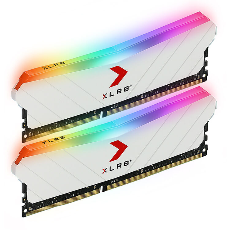 PNY Technologies 16GB XLR8 DDR4 3600 MHz Gaming Desktop Memory Kit (2 x 8GB, White)