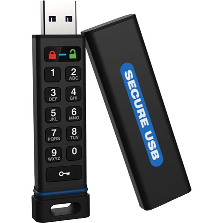 SecureData 16GB SecureUSB KP 256-Bit Encrypted USB 3.0 Flash Drive